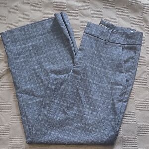 Banana Republic Navy Plaid Wide Leg Pants